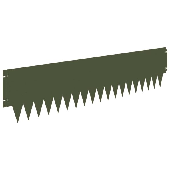vidaXL Obrubník trávnika 10 pcs 103 x 25 cm kov Olivovo zelená – Obrázok 6