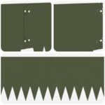 vidaXL Obrubník trávnika 10 pcs 103 x 25 cm kov Olivovo zelená – Obrázok 7