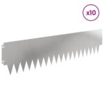 vidaXL Obrubník trávnika 10 pcs kov – Obrázok 3