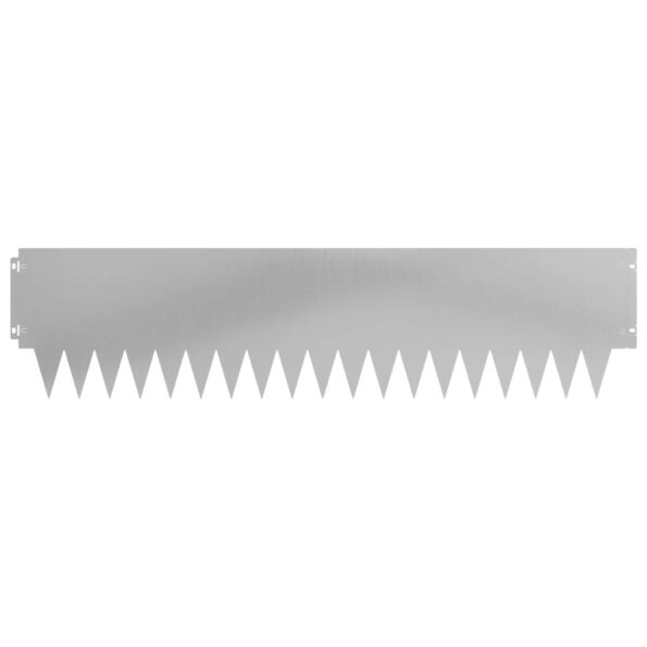 vidaXL Obrubník trávnika 10 pcs 103 x 25 cm kov Strieborná – Obrázok 5