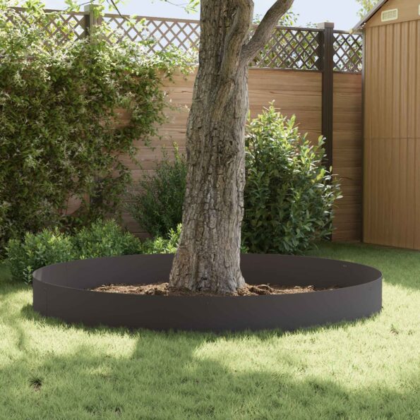 vidaXL Obrubník trávnika 10 pcs 103 x 30 cm kov Čierna – Obrázok 4