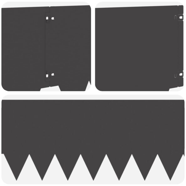 vidaXL Obrubník trávnika 10 pcs 103 x 30 cm kov Čierna – Obrázok 7
