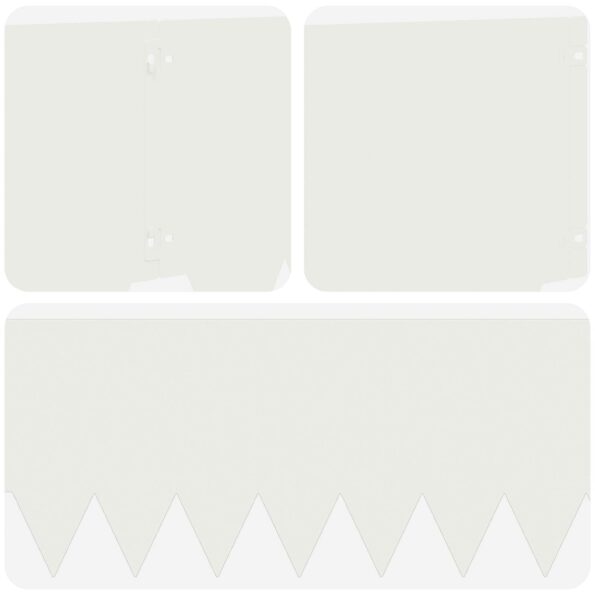 vidaXL Obrubník trávnika 10 pcs 103 x 30 cm kov Biela – Obrázok 7