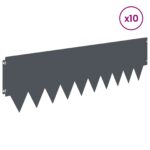 vidaXL Obrubník trávnika 10 pcs kov – Obrázok 3