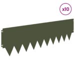 vidaXL Obrubník trávnika 10 pcs kov – Obrázok 3