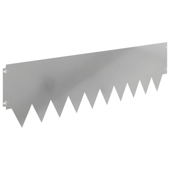 vidaXL Obrubník trávnika 10 pcs 103 x 30 cm kov Strieborná – Obrázok 2
