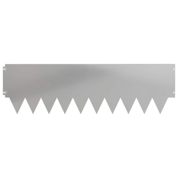 vidaXL Obrubník trávnika 10 pcs 103 x 30 cm kov Strieborná – Obrázok 5