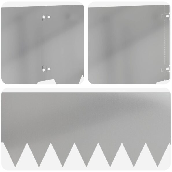 vidaXL Obrubník trávnika 10 pcs 103 x 30 cm kov Strieborná – Obrázok 7
