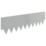 vidaXL Obrubník trávnika 20 pcs 103 x 30 cm kov Strieborná – Obrázok 6