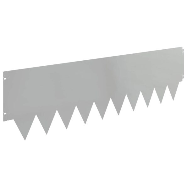 vidaXL Obrubník trávnika 20 pcs 103 x 30 cm kov Strieborná – Obrázok 6