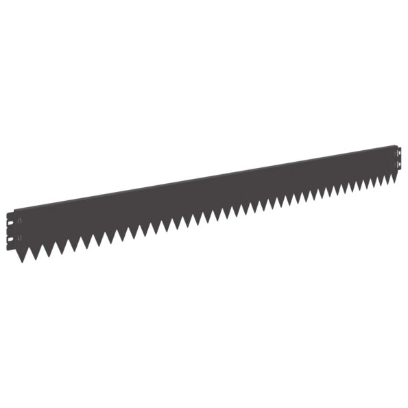 vidaXL Obrubník trávnika 10 pcs 103 x 10 cm Oceľ Čierna – Obrázok 2