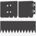 vidaXL Obrubník trávnika 10 pcs 103 x 10 cm Oceľ Čierna – Obrázok 7