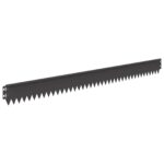 vidaXL Obrubník trávnika 20 pcs 103 x 10 cm Oceľ Čierna – Obrázok 6