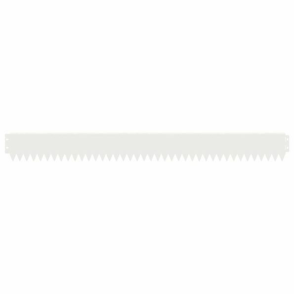 vidaXL Obrubník trávnika 20 pcs 103 x 10 cm Oceľ Biela – Obrázok 5