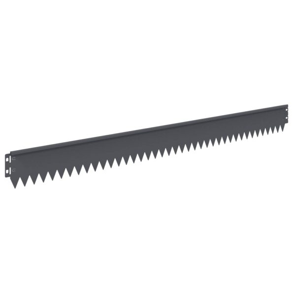 vidaXL Obrubník trávnika 10 pcs 103 x 10 cm Oceľ Antracitová – Obrázok 6