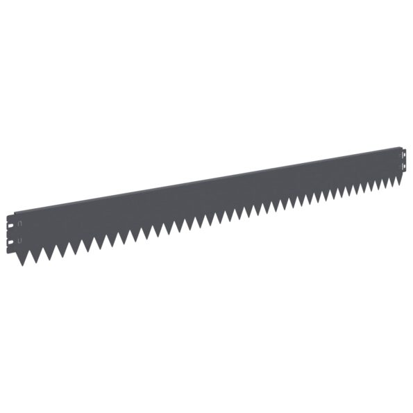 vidaXL Obrubník trávnika 50 pcs 103 x 10 cm Oceľ Antracitová – Obrázok 2