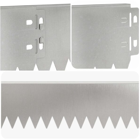 vidaXL Obrubník trávnika 30 pcs 103 x 10 cm Oceľ Strieborná – Obrázok 7