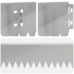 vidaXL Obrubník trávnika 50 pcs 103 x 10 cm Oceľ Strieborná – Obrázok 7