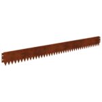 vidaXL Obrubník trávnika 30 pcs 103 x 10 cm Oceľ Hrdzavý – Obrázok 2