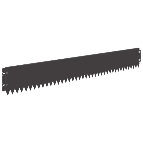 vidaXL Obrubník trávnika 20 pcs 103 x 15 cm Oceľ Čierna – Obrázok 2