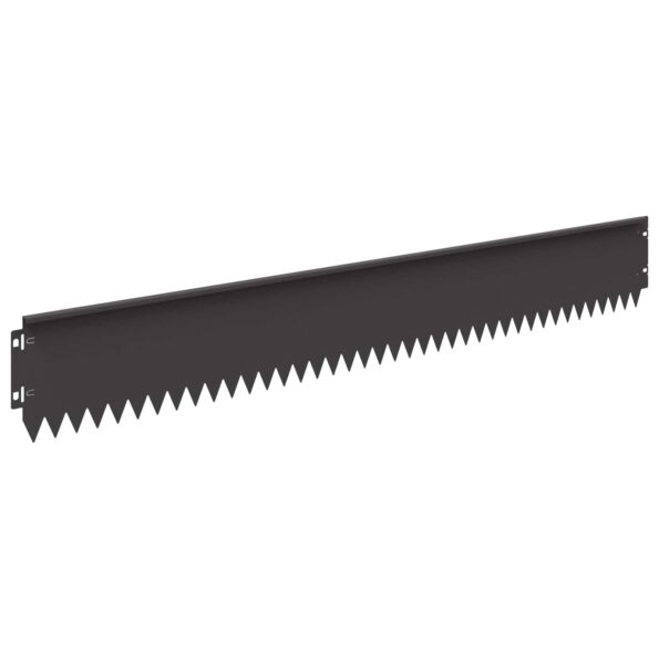 vidaXL Obrubník trávnika 20 pcs 103 x 15 cm Oceľ Čierna – Obrázok 6