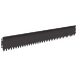 vidaXL Obrubník trávnika 30 pcs 103 x 15 cm Oceľ Čierna – Obrázok 6