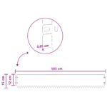 vidaXL Obrubník trávnika 20 pcs 103 x 15 cm Oceľ Biela – Obrázok 9