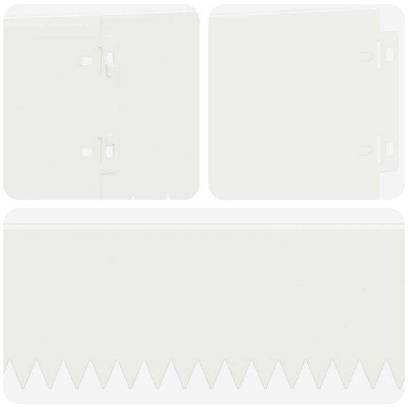vidaXL Obrubník trávnika 30 pcs 103 x 15 cm Oceľ Biela – Obrázok 7