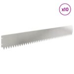 vidaXL Obrubník trávnika 10 pcs 103 x 15 cm Oceľ Strieborná – Obrázok 3