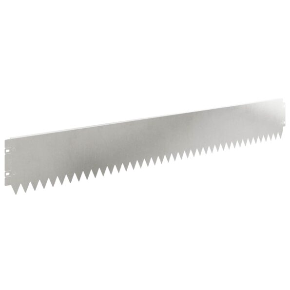 vidaXL Obrubník trávnika 20 pcs 103 x 15 cm Oceľ Strieborná – Obrázok 2