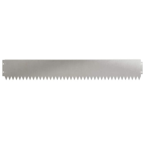 vidaXL Obrubník trávnika 30 pcs 103 x 15 cm Oceľ Strieborná – Obrázok 5