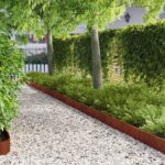 vidaXL Obrubník trávnika 20 pcs 103 x 15 cm Oceľ Hrdzavý