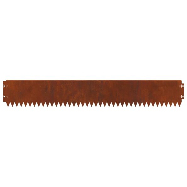 vidaXL Obrubník trávnika 20 pcs 103 x 15 cm Oceľ Hrdzavý – Obrázok 6