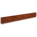 vidaXL Obrubník trávnika 30 pcs 103 x 15 cm Oceľ Hrdzavý – Obrázok 2