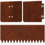 vidaXL Obrubník trávnika 30 pcs 103 x 15 cm Oceľ Hrdzavý – Obrázok 8
