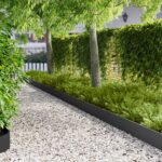 vidaXL Obrubník trávnika 10 pcs 103 x 20 cm Oceľ Čierna