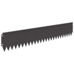 vidaXL Obrubník trávnika 10 pcs 103 x 20 cm Oceľ Čierna – Obrázok 6
