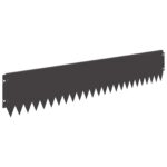 vidaXL Obrubník trávnika 20 pcs 103 x 20 cm Oceľ Čierna – Obrázok 2