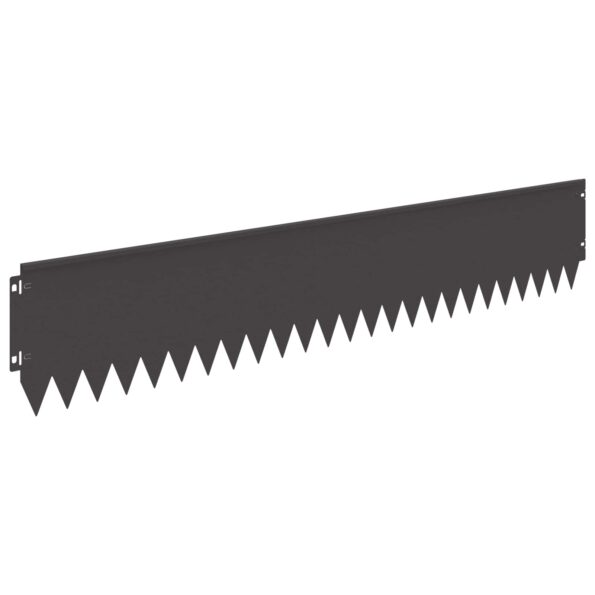 vidaXL Obrubník trávnika 20 pcs 103 x 20 cm Oceľ Čierna – Obrázok 6