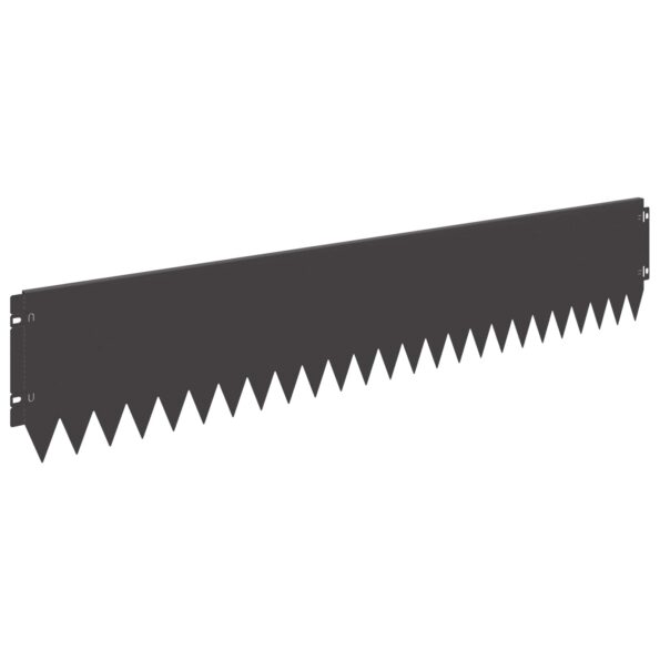 vidaXL Obrubník trávnika 30 pcs 103 x 20 cm Oceľ Čierna – Obrázok 2