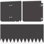 vidaXL Obrubník trávnika 30 pcs 103 x 20 cm Oceľ Čierna – Obrázok 7