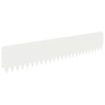 vidaXL Obrubník trávnika 20 pcs 103 x 20 cm Oceľ Biela – Obrázok 2