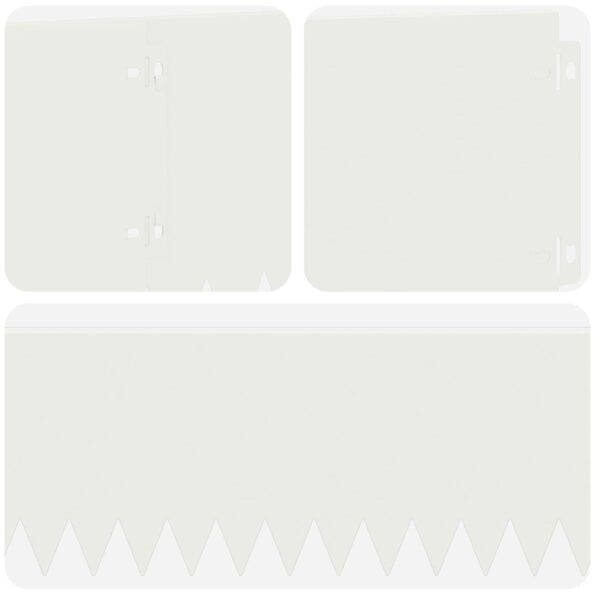 vidaXL Obrubník trávnika 20 pcs 103 x 20 cm Oceľ Biela – Obrázok 7