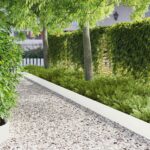 vidaXL Obrubník trávnika 30 pcs 103 x 20 cm Oceľ Biela