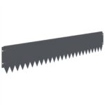 vidaXL Obrubník trávnika 10 pcs 103 x 20 cm Oceľ Antracitová – Obrázok 2