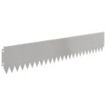 vidaXL Obrubník trávnika 20 pcs 103 x 20 cm Oceľ Strieborná – Obrázok 6