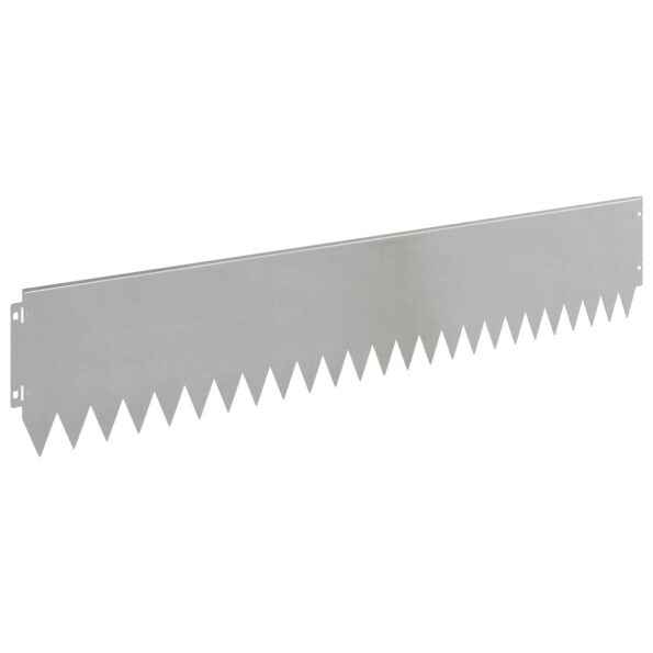vidaXL Obrubník trávnika 30 pcs 103 x 20 cm Oceľ Strieborná – Obrázok 6