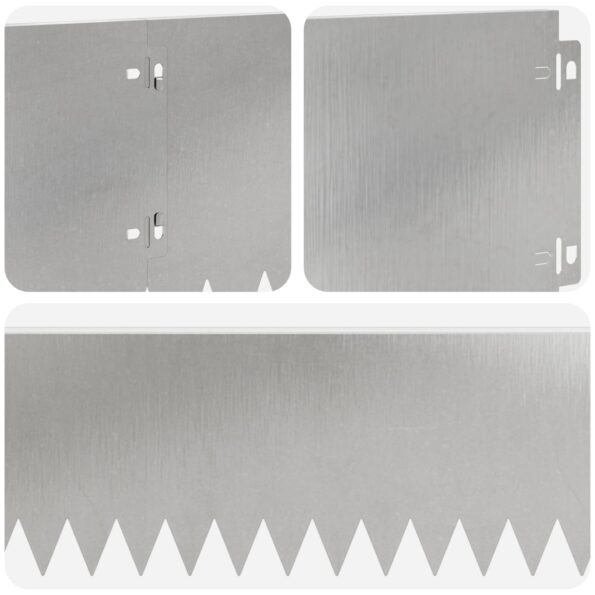 vidaXL Obrubník trávnika 30 pcs 103 x 20 cm Oceľ Strieborná – Obrázok 7