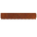 vidaXL Obrubník trávnika 20 pcs 103 x 20 cm Oceľ Hrdzavý – Obrázok 6
