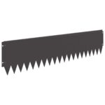 vidaXL Obrubník trávnika 10 pcs 103 x 25 cm Oceľ Čierna – Obrázok 2